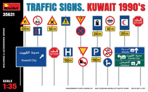 Traffic Signs. Kuwait 1990's model MiniArt 35631 in 1-35