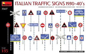 Italian Traffic Signs 1930-40s MiniArt 35637 in 1-35