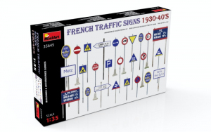 French Traffic Signs 1930-40s MiniArt 35645 in 1-35