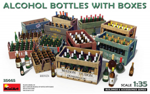 MiniArt 35665 Alcohol Bottles with Boxes 1/35