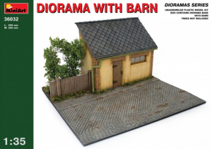Diorama with Barn model MiniArt 36032 in 1-35