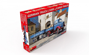 German Truck L1500S with Cargo Trailer model MiniArt 38023 in 1-35