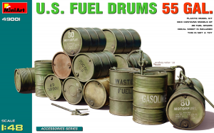 MiniArt 49001 U.S. Fuel Drums 55 Gal. 1/48