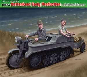 Sd.Kfz.2 Kettenkrad w/Infanterekarren in scale 1-35 Dragon 6341