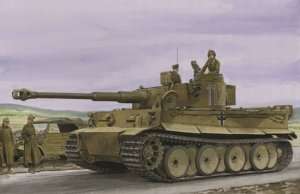 Tank Tiger I Tunisia Initial Tiger in scale 1-35
