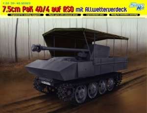 7.5cm PaK 40/4 auf RSO mit Cover in scale 1-35