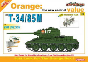 Model Dragon 9139 czołg T-34/85M z zestawem figurek saperów NVA