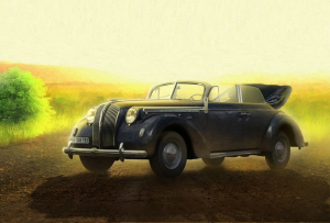 Model ICM 35471 Admiral Cabriolet z figurkami 