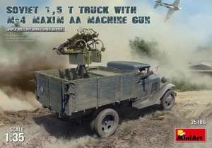 Soviet 1,5t Truck w/M-4 Maxim AA Machine Gun in 1:35 Miniart 35186