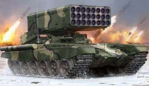 Russian TOS-A1 Multiple Rocket Launcher in scale 1-35