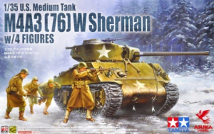Model czołgu M4A3 (76) W Sherman z 4 figurkami Asuka 35-048