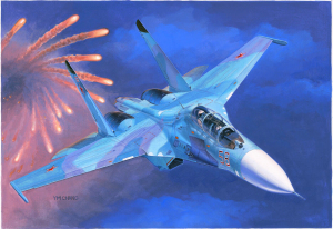 Myśliwiec przechwytujący Suchoj Su-27 Flanker C Trumpeter 01645
