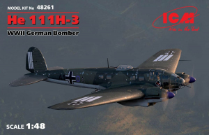 Model German bomber Heinkel He-111 H-3 ICM 48261