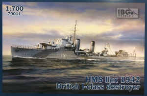 HMS Ilex 1942 British I-class destroyer model 70011 in 1-700