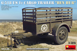 PREORDER MiniArt 35436 G-518 US 1T Cargo Trailer Ben Hur