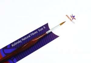 Round Brush - Kolinsky Natural Fibres 8 - Amazing Art 12862