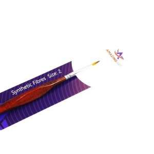 Round Brush Synthetic Fibres - 2 - Amazing Art 13258