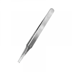 Modelcraft PTW2185-2A Flat Rounded Stainless Steel Tweezers (120mm) 
