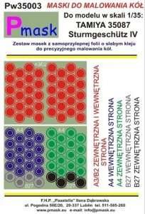 Masks - wheels - StuG IV Tamiya 35087 1-35 Pmask Pw35003