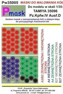 Masks - wheels - Pz.Kpfw.IV Ausf.D Tamiya 35096 1-35 Pmask Pw35005