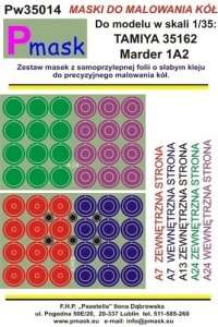 Masks - wheels - Marder 1A2 Tamiya 35162 1-35 Pmask Pw35014