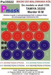 Masks - wheels - Marder III M Tamiya 35255 1-35 Pmask Pw35022