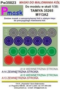 Masks - wheels - M113A2 Tamiya 35265 1-35 Pmask Pw35023