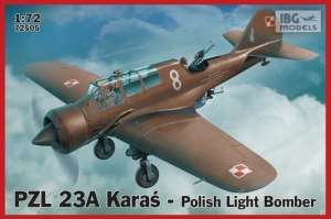 Polish Light Bomber PZL 23A Karaś model IBG in 1-72