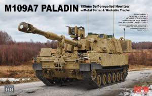 RFM 5129 M109A7 Paladin 155mm Self-Propelled Howitzer (w/metal barrel & workable track links) 1/35