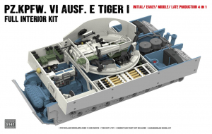 RFM 5141 Tiger I Initial/Early/Middle/Late Production 4in1 Full Interior Set 1/35