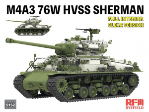 RFM 5162 M4A3 76W HVSS Sherman Full Interior / Clear Version 1/35
