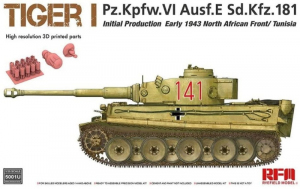 Tank Tiger I Pz.Kpfw VI Ausf. E Sd.Kfz.181 RFM 5001U in scale 1-35