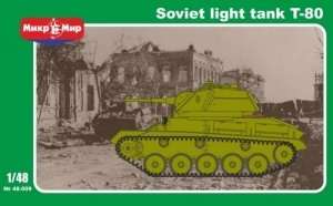 Soviet light tank T-80 scale 1:48