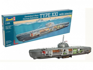 Revell 05078 U-Boot German Submarine Type XXI with Interior 1/144