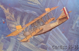 Curtiss H-16 U.S. Navy Flying Boat model Roden 049 in 1-72 