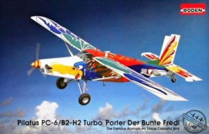 Pilatus PC-6/B2-H2 Turbo Porter Der Bunte Fredi model Roden 444 in 1-48