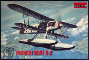 German Heinkel He 51 B.2 model Roden 453 in 1-48