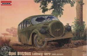 Opel Blitzbus Ludewig Aero model Roden 728 in 1-72