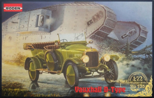 Vauxhall D-Type British staff car model Roden 735 in 1-72