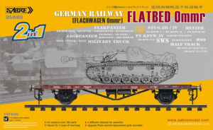 German Railway Flatbed Ommr model Sabre 35A03 in 1-35