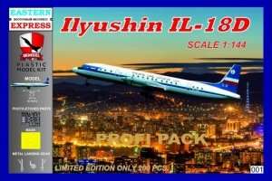 Ilyushin IL-18D PLK in scale 1-144