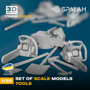 Spalah 15935 Tools (Shovel, Vice, Chainsaw, Hammer, Sledgehammer & Axe) 1/35