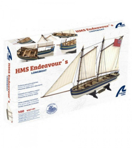 Captain's Longboat HMS Endeavour 1:50 Wooden Model Ship Kit Artesania 19005