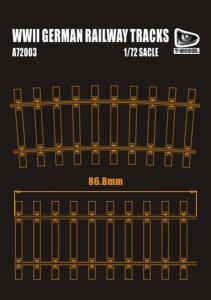 T-Model A72003 WWII German Railway Tracks 1/72 - 35 cm