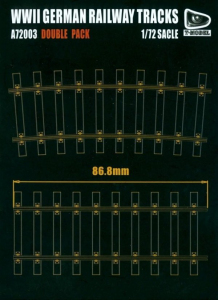 T-Model A72003D WWII German Railway Tracks 1/72 - 70 cm (double pack) 