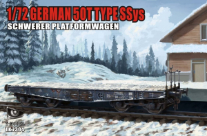T-Model TK7304 German 50t Type SSys Schwerer Platformwagen 1/72