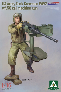 Takom 1025 US Army Tank Crewman WWII with 50 cal Machine Gun 1/16