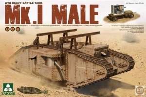 British Tank WWI Mark I Male 2in1 in scale 1-35