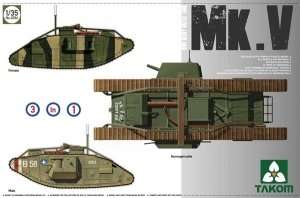 WWI Heavy Battle Tank Mk.V in scale 1-35