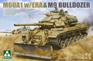 M60A1 with ERA and M9 Bulldozer model Takom 2142 in 1-35